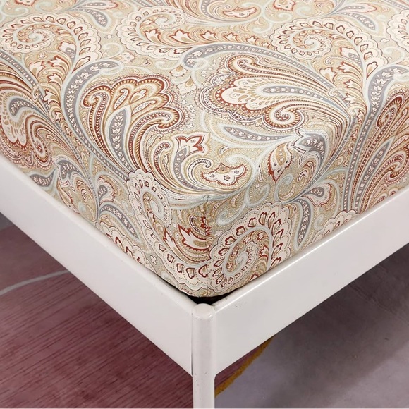 Bedding Luxury Paisley Print Sheet Set Long Staple Egyptian Cotton